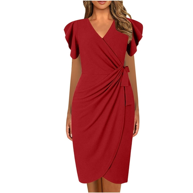 QYZEU Petite Dresses for Women Petite Length Casual Temperament