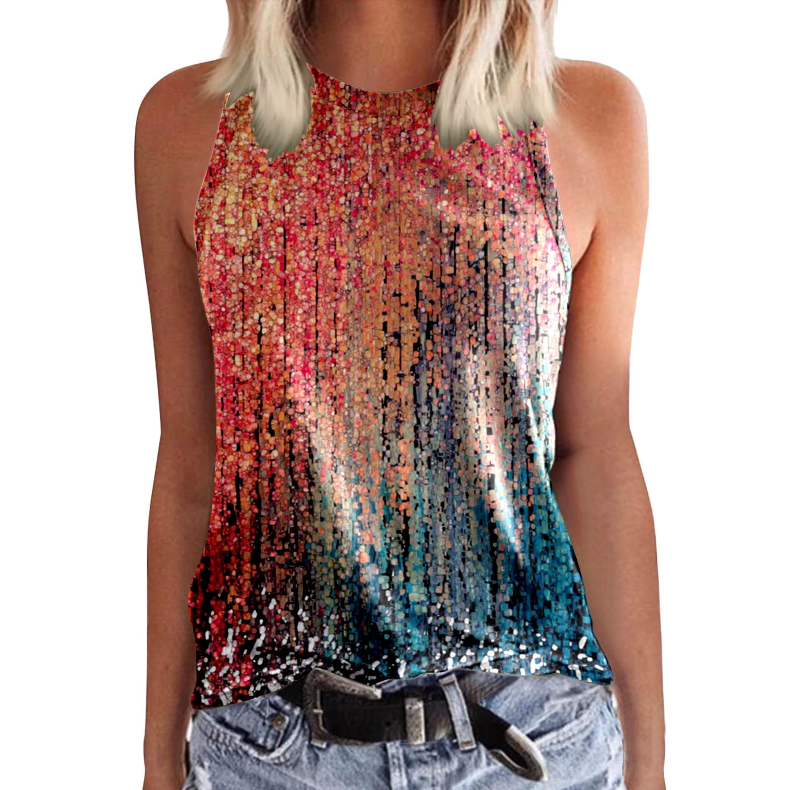 QYZEU Plus Size Undershirts for Women Active Tops Tank Top for Womens