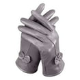 thumbnail image 1 of QYZEU Winter Leather Gloves for Women Warm Touchscreen Waterproof Driving Texting Lined Gloves Soft Leather Gloves for Cold Weather Grey One Size, 1 of 4