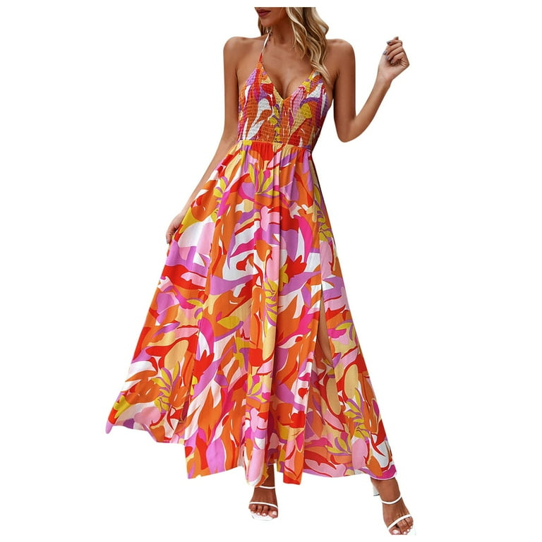 Casual Backless Spaghetti Strap Long Dresses Casual Backless Spaghetti Strap Long Dresses
