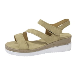 Vodvob Women's Bohemian Platform Sandals - 2.87" Wedge, Open Toe Espadrille Slides For Summer | Casual & Dressy