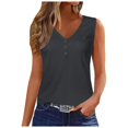 QYZEU Women Tops Compression Shirt V Neck Undershirt Sleeveless Button