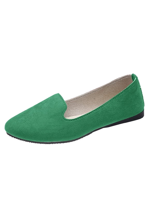 Womens Pointed Toe Flats Womens Flat Shoes 8 Round Toe for Women Dressy Comfortable Slip On Dress Business Casual Shoes Women Wide Width Flat Shoes Green 39