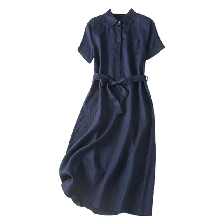 Casual Short sleeve Solid Color Round neck Plus size maxi Dresses Casual Short sleeve Solid Color Round neck Plus size maxi Dresses