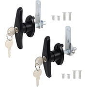 QZATTCAEN Black Keyed Alike T-handle Lock Kit for Truck Cap Topper, 2 Pack Left & Right