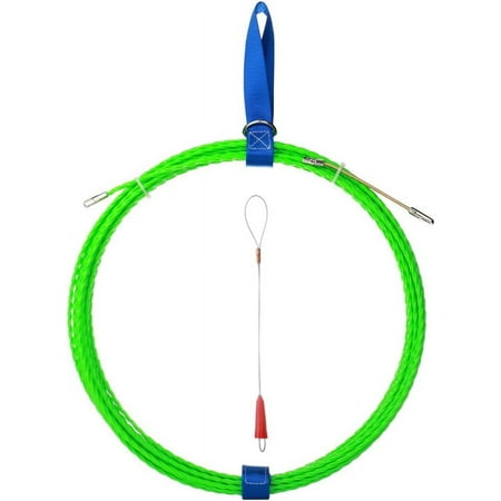 QZATTCAEN Fish Tape Wire Puller Through Wall Wire Threader Fish plus Fish Cable Fastener with Steel rope 32FT(10M)