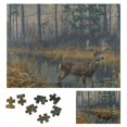 QZHH Deer Swamp Canoe Wooden Jigsaw Puzzle Challenging Difficult Wood Puzzles for Adults