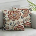 thumbnail image 1 of YANMS Jacquard Circle Floral Throw Pillow Covers Suitable for All Season Pillow Case for Living Room Bedroom Sofa Chair Couch Car,2 pcs White, 1 of 6