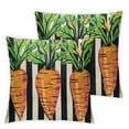 thumbnail image 1 of QZHH Spring Easter Pillow Cover Watercolor Carrots Black Stripes Print Decorative Throw Pillow Outdoor Rustic Easter Decorations Pillow Case for Sofa Bed Living Room Decor&nbsp;2pc, 1 of 6