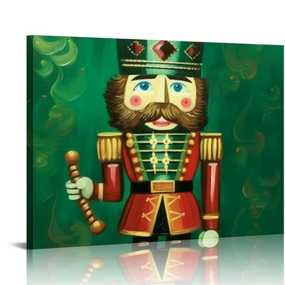 QZHH Wall Art Canvas Print Nutcracker Pictures for Christmas - Soldier Painting Artwork for Home Art