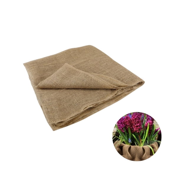 QZS 1Pack Multipurpose Garden Burlap,13feet*19.7In Durbale Tree Wrap Jute Fiber for Gardening,Portable Jute Liner Decor for Weddings Party