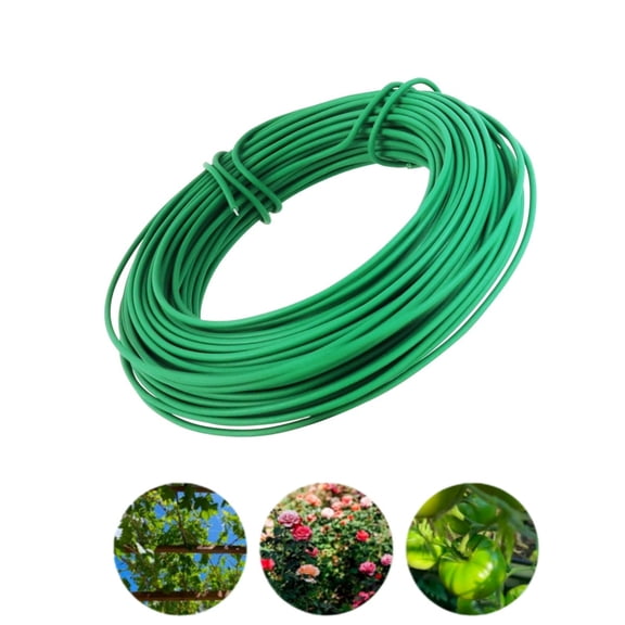 QZS 2.5mm Flexible Twist Garden Wire,0.1"x65.62ft Durable Green Plant Twist Ties,1pack Portable Gardening Supplies for Plants