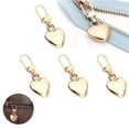 thumbnail image 1 of QZS 5Pcs Heart Shaped Zipper,Zipper Repair Slider for Small Hole for Luggage,Gold Sewing Notions Supplies for Coats,Dresses,Jeans, 1 of 6