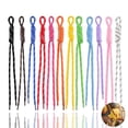 thumbnail image 1 of QZS Colorful Rope Keychain 12pcs Handwoven Nylon Rope Keychain Handbag Decoration Accessories for Outdoor Travel & Gift Giving, 1 of 7