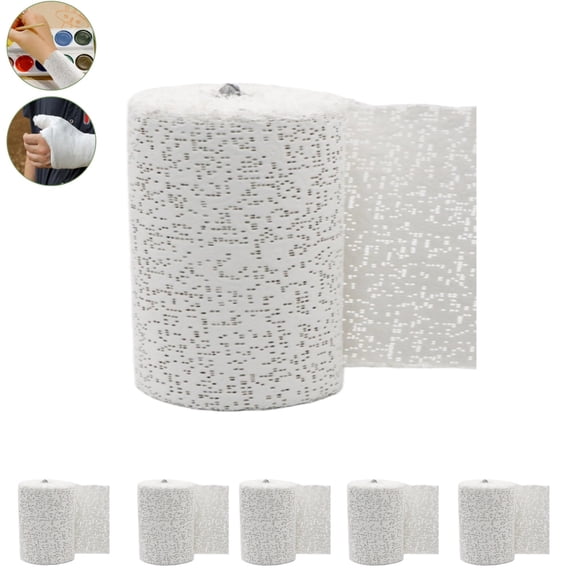 QZS DIY Sculptures Bandage Plaster Cloth Rolls Set of 6 Plaster Strip 1.97x106.3in DIY Hobby Crafts Supplies for Masks Scenery Sculptures 6pcs