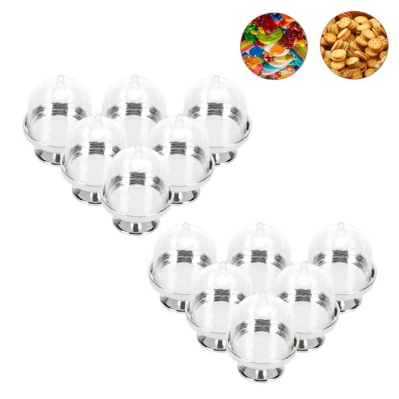 QZS Dessert Display Containers,12Pack Silver Base Desserts Stand for Home,Candy Display Supplies for Chocolate,Candy Use