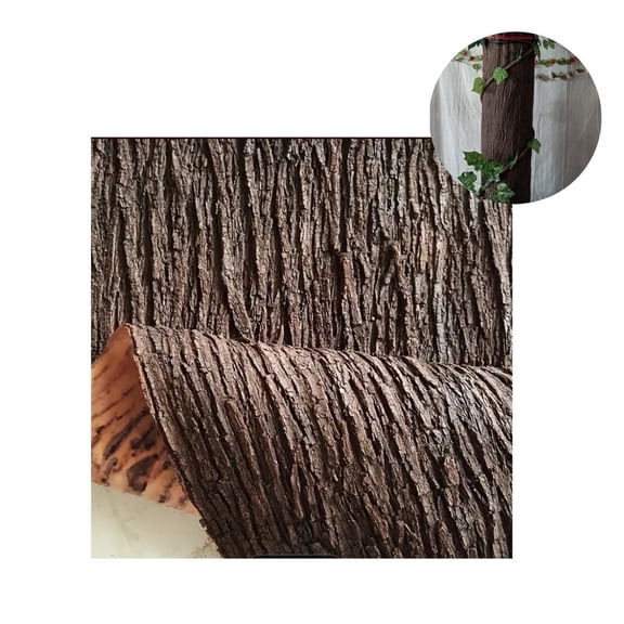 QZS Fake Bark,Fake Bark for Pillars Pipes Street Light Poles Wrapping Simulation Decoration Indoor Outdoor Tree Trunk Wall and Fake Christmas Tree,39.4x15.7"