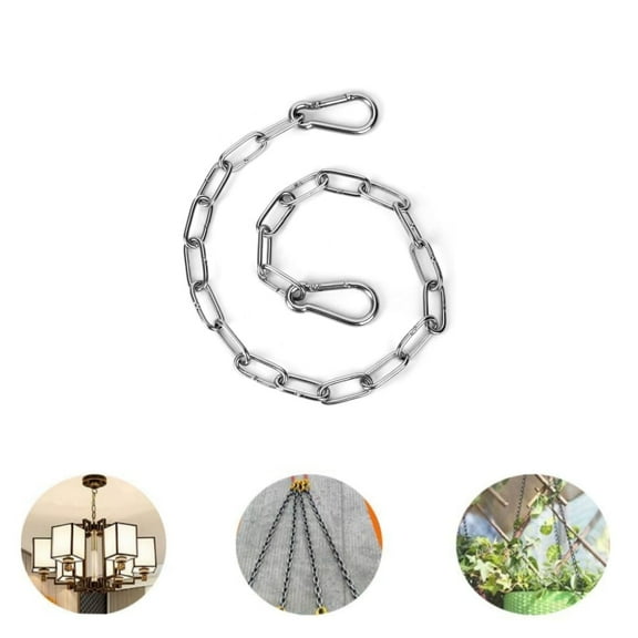 QZS Gate Chain Lock,Reusable Stainless Steel Gate Link Chain for Home,20x0.12In Durable Outdoor Fences Supplies for Pet Dog Cages