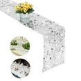 thumbnail image 1 of QZS Glitter Table Linen,11.8"x9Ft Rectangular Glitter Party Table Runner for Home,1Pck Rectangle Sequin Runner Cloth for Dance Party Supplies, 1 of 7