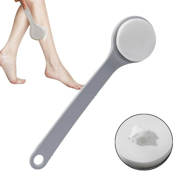 QZS Long Handle Oils Sun Cream Applicator,1Pack Portable Lotion Applicator for Home,11.2x3in Back Bath Sponge Brush for Women,Men Use