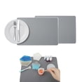 thumbnail image 1 of QZS Nonstick Table Mat,15.8x23.6x0.06In Multipurpose Heat Resistant Silicone Mat,Non-Slip Waterproof Kitchen Pad for Home,Kitchen(2pcs,Gray), 1 of 6