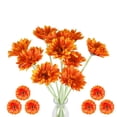 thumbnail image 1 of QZS Orange Artificial Gerbera Daisy,9.8x3.9In Durable Fake Daisy Decor for Table Centerpieces,14Pcs Realistic Flower Decor for Vase,Table Centerpiece, 1 of 6