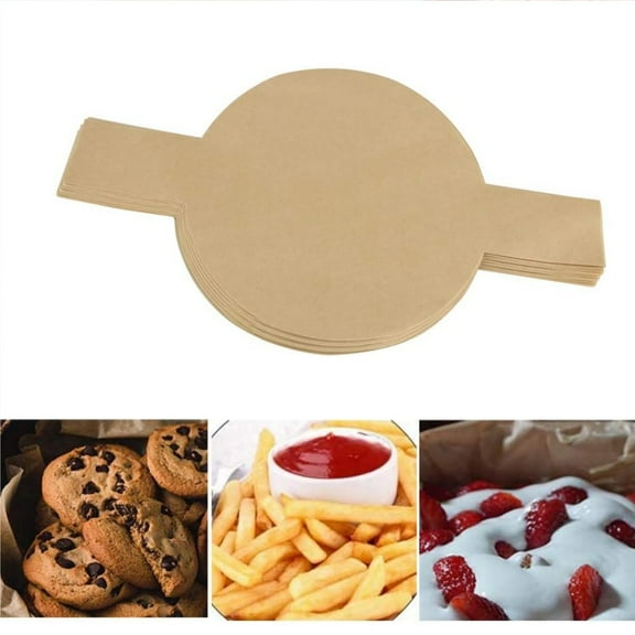 QZS Parchment Paper Sheets,9in Precut Nonstick Parchment Paper for Baking,Heat-Resistant Unbleached Baking Sheets for Home,Indoor,100pcs