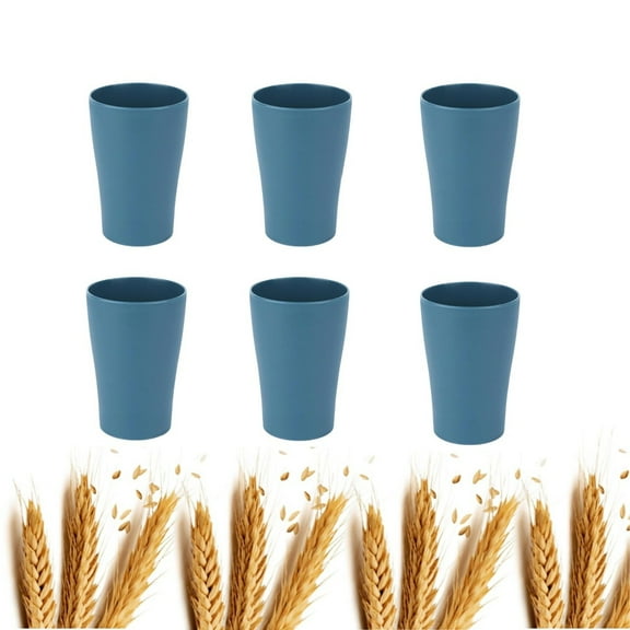 QZS Portable Drinking Cups,6Pack Stackable Water Tumblers,Unbreakable Plastic Water Tumblers,Stackable Drinking Cups for Home,Office,13.5OZ