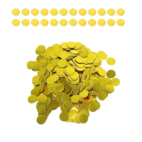 QZS Portable Gold Tissue Confetti,0.22LB Light Weight Confetti Decorations for Crafts,Reusable Round Glitter Foil Metallic for Home