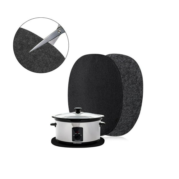 QZS Reusable Non Skid Countertop Heat Protector Mat,2Pack Portable Heat Resistant Mat,Durable Countertop Protector for Slow Cooker,Toast Use