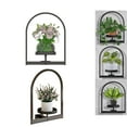 thumbnail image 1 of QZS Round Picture Wall Plant Holder,Pack of 2 Modern Metal Flower Pots Wall Mounted Plant Shelf Decor,Flower Stands for Indoor, 1 of 6
