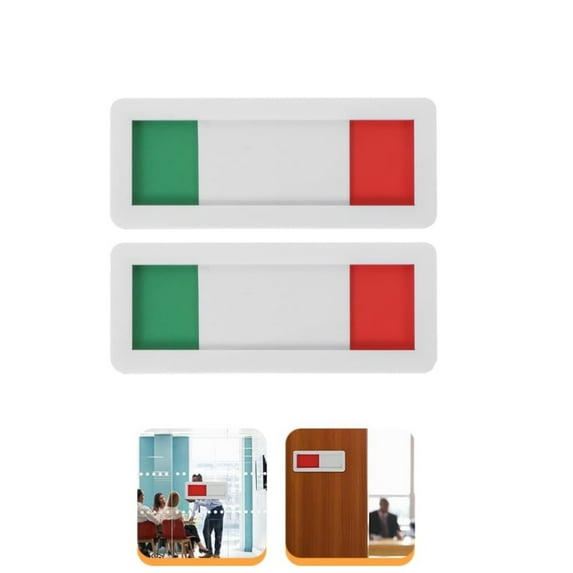 QZS Self Adhesive Occupied Sign,3.9x1.6In on off Sign for Bathroom Door,White Vacant Occupied Sign for Business or Restaurant,2Pcs