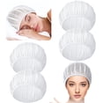 thumbnail image 1 of QZS Set of 4 White Caps,Reusable Shower Caps,Breathable Women Sleeping Hair Bonnets for Home,Durable Curly Hair Protection for Salon,Home,School Usage, 1 of 6
