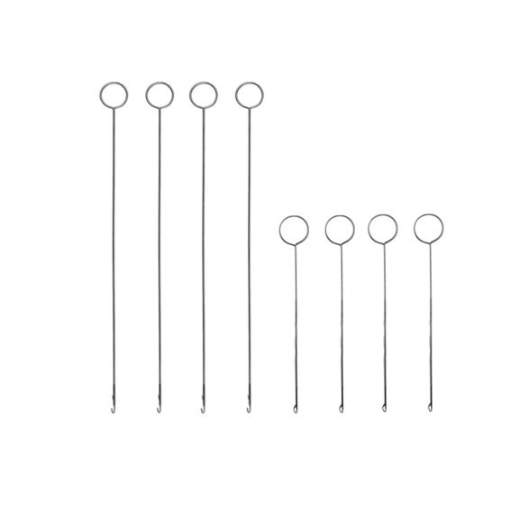 QZS Set of 8 Loop Turner Sewing Tool,Reusable Loop Turner Hooks for Knitting,2 Size Portable Drawstring Threaders for Clothes,Pants