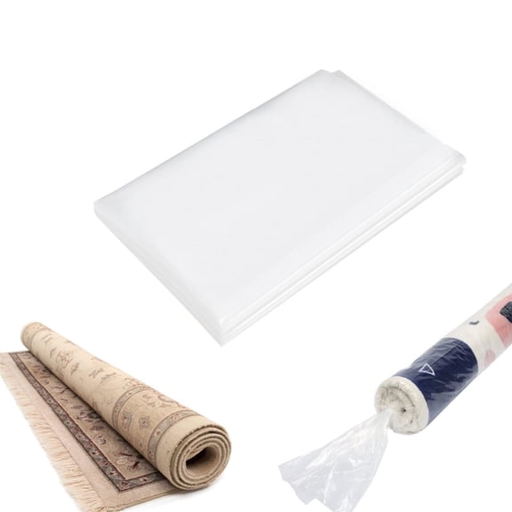 QZS Strong Carpet Bag,Plastic Carpet Storage Bag for Moving and Packing,130x26in Tear-Resistant Plastic Mat Cover for Storage,Moving,3pcs