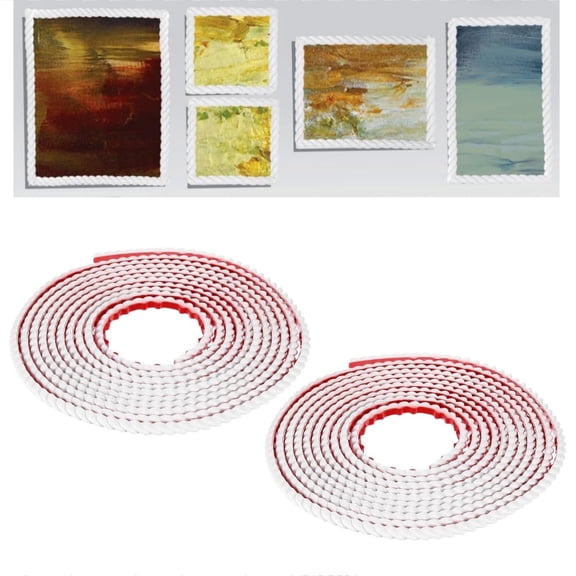 QZS Wall Molding Kit,2 pack of Flexible Molding Trim,78.7x0.59In Self-Adhesive 3D Furniture Decoration for Home,Wall Edge Decoration