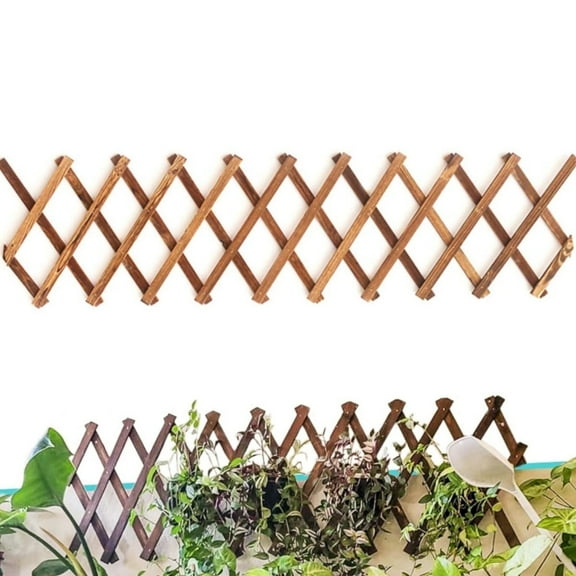 Wall Panel Lattice Trellis,QZS Stretchable Decorative Wooden Lattice for Plants,Wooden Wall Trellis Panels for Patio Fence,Backyard,1Pack