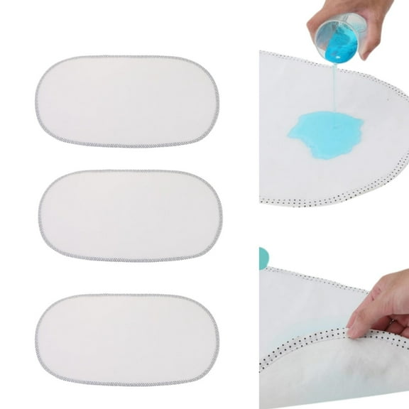 QZS Waterproof Changing Pad,Durable Changing Pad Liner,12x23In Portable Table Cover for Indoor,Pack of 3 Portable Diaper Cover,White