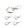 thumbnail image 1 of QZS Zipper Pull Replacement,5Pcs Detachable Heart Shaped Zipper Pulls Replacement for Coat,Universal Slider Decor for Jeans Luggage Dresses(Silver), 1 of 6