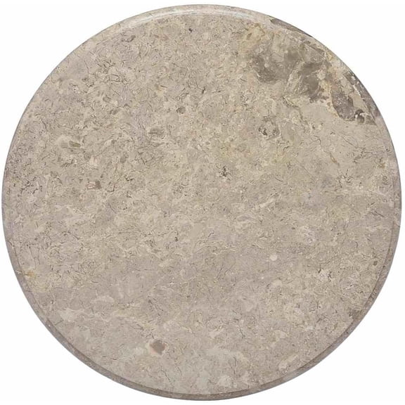 QZZCED Table Top Gray Marble Dining Table Top Countertop for Kitchens 23.6 in Diameter Circular