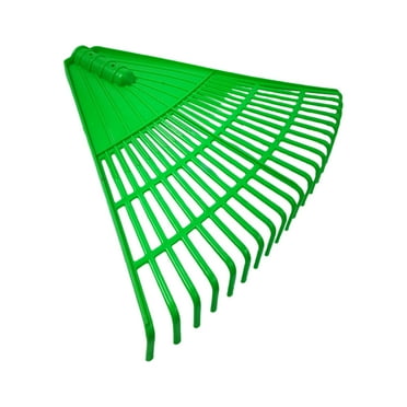 Qaailabf 21 Tooth Garden Rake Heavy Duty Thickened Rubber Plastic Lawn Rake for Leaves Grass Sweeping Yard Clean Up Gardening Tool Swimming Pool Maintenance Outdoor Landscaping Lightweight 34x42cm