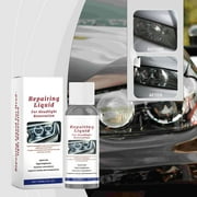 Qaailabf 30ml Automotive Headlight Repair Kit | High-Efficiency Yellow Brightener Coating | 600ml Capacity | Non-Corrosive Maintenance Solution | Protective UV Film Formation