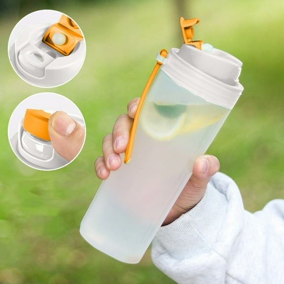 Qaailabf 550ml Protein Shaker Bottle with Measurement Scale - BPA Free Plastic Sports Water Bottle - Leak Proof Portable Fitness Mixer Cup with Carry Strap for Gym Workout Smoothies - Dishwasher