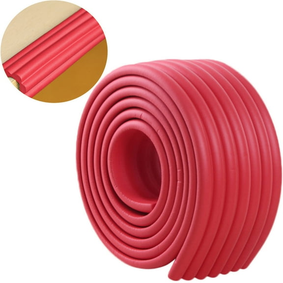 Qaailabf Baby Proofing Edge Guard Strip, 2m/6.6ft Transparent Corner Protector with Adhesive Tape, Furniture Safety Bumper for Baby and Toddler Protection, PUNBER Material, 80x8mm, Child-Safe Foam
