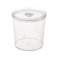 thumbnail image 1 of Qaailabf Clear Food Storage Container with Airtight Lid - Round PET Plastic Canister for Dry Goods, Pasta, Rice, Flour, Snacks - Stackable Kitchen Organization Bin with Wide Opening - BPA Free, 1 of 2
