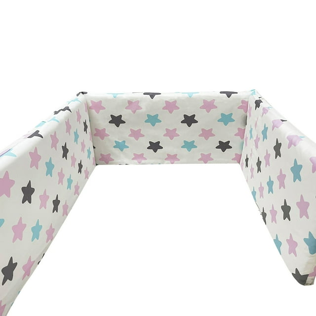 Qaailabf Crib Bumper Pads 4in1 Cotton Pads for Boys Girls,Safe