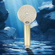 Qaailabf Gold High-Pressure Handheld Shower Head - Filtered, Ergonomic, Easy-Install, Ideal for Low Water Pressure, Elderly & Children, 9.44x4.33in