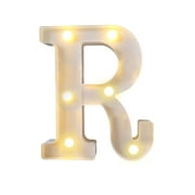 Qaailabf Illuminated LED Alphabet Letter Light Decorative Marquee Lamp for Birthday Party Wedding Children's Room Home Bar Wall Battery Operated