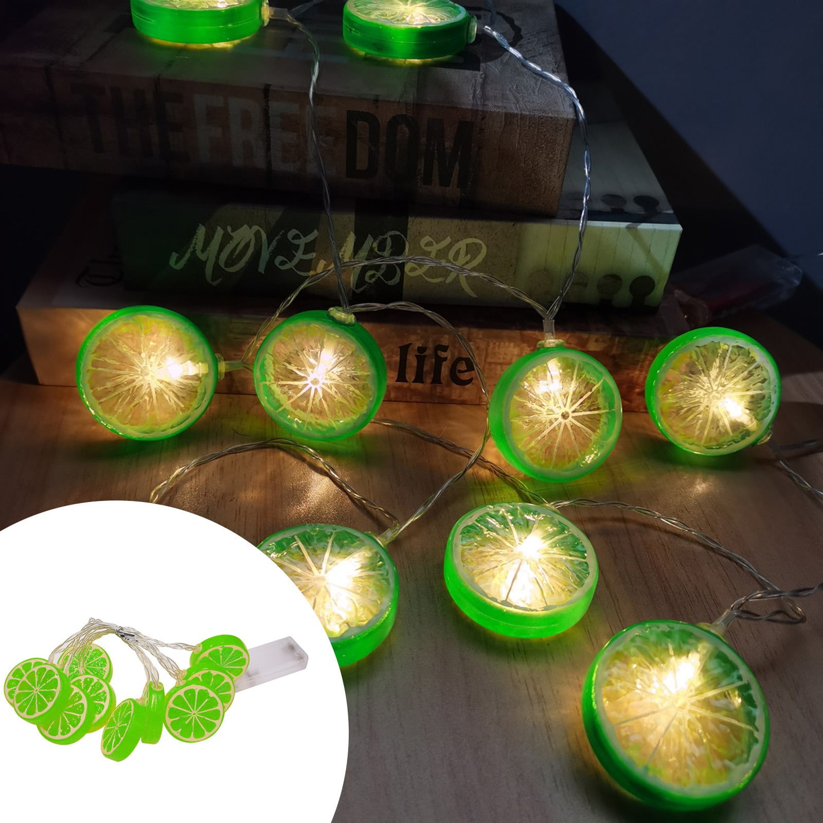 Qaailabf LED Lemon String Lights | 1.5 Meters | 10 Lights | Fruit Shape ...