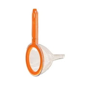Kitchen Funnel Set | 2-in-1 Plastic Oil Pouring & Filter Funnel | 120 Mesh Detachable Screen | Food Grade | Large Caliber Easy Pour | Wall Mount | 22x11x5.7cm | Orange Red White